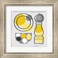 Modern Kitchen Square II Yellow Fine Art Print