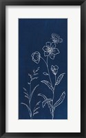 Blue Butterfly Garden II Framed Print