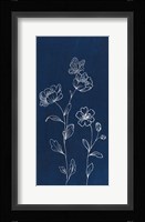 Blue Butterfly Garden I Framed Print