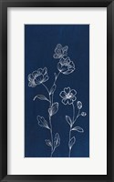 Blue Butterfly Garden I Fine Art Print