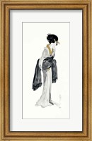 Geisha II Black and Gold Fine Art Print