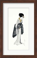 Geisha II Black and Gold Fine Art Print