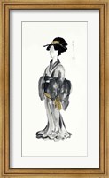 Geisha I Black and Gold Fine Art Print