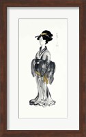 Geisha I Black and Gold Fine Art Print