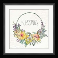Honeybee Blossoms VIII Framed Print