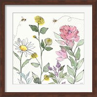 Honeybee Blossoms III Fine Art Print