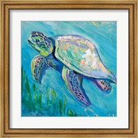 Sea Turtle Swim Light Flipped Fine Art Print