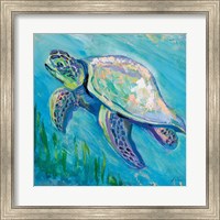 Sea Turtle Swim Light Flipped Fine Art Print