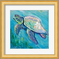 Sea Turtle Swim Light Flipped Fine Art Print