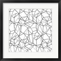 Across Geometrics Silver Crop Framed Print