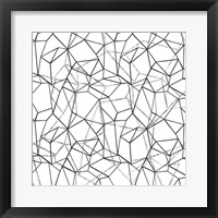 Across Geometrics Silver Crop Framed Print