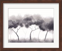 Misty Blue Forest Trees Fine Art Print