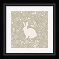 Floral Rabbit Framed Print