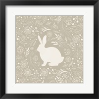 Floral Rabbit Framed Print
