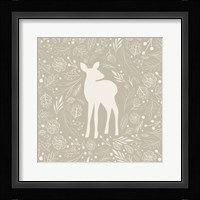 Floral Deer Framed Print