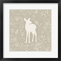 Floral Deer Framed Print