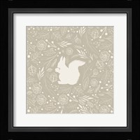 Floral Squirrel Framed Print
