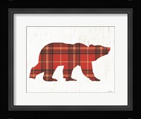 Plaid Bear Framed Print