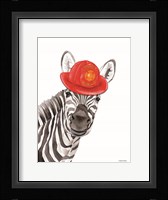 Firefighter Zebra Framed Print