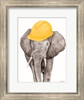 Construction Elephant Fine Art Print