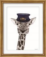 Train Conductor Giraffe Fine Art Print