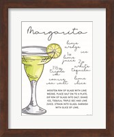 Margarita Recipe Fine Art Print