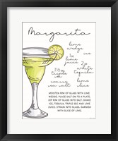 Margarita Recipe Fine Art Print