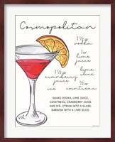 Cosmopolitan Recipe Fine Art Print