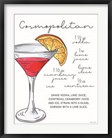 Cosmopolitan Recipe Fine Art Print