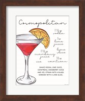 Cosmopolitan Recipe Fine Art Print