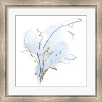 Blue and Gold Floral III Fine Art Print