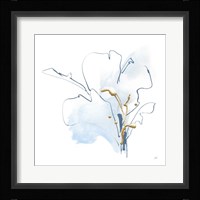 Blue and Gold Floral I Framed Print