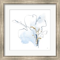 Blue and Gold Floral I Fine Art Print