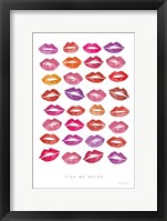 Kiss Me Quick Framed Print