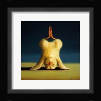 Yoga Chick Lotus Headstand Framed Print