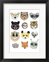 Big Cats In Fancy Glasses Fine Art Print