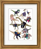 Dinosaurs in 80's Jumpers Fine Art Print