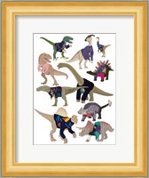 Dinosaurs in 80's Jumpers Fine Art Print