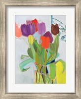 Tulips and Two Cars Fine Art Print
