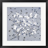 19th Century Butterfly Constellations in Blue I Fine Art Print