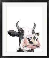 Watercolor Cow Portrait I Fine Art Print