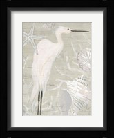 Driftwood Heron I Framed Print