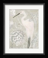 Driftwood Heron II Framed Print