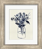 Indigo Floral Vase II Fine Art Print