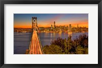 Bay Bridge and Evening Commute Framed Print