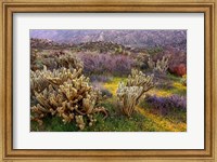 Desert Cactus and Wildflowers Fine Art Print
