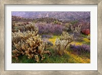 Desert Cactus and Wildflowers Fine Art Print