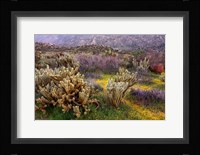 Desert Cactus and Wildflowers Fine Art Print