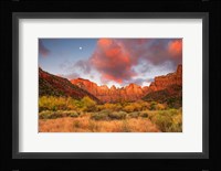 Temple Sunrise & Moon Fine Art Print