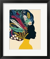 Afro Woman In Yellow Fine Art Print